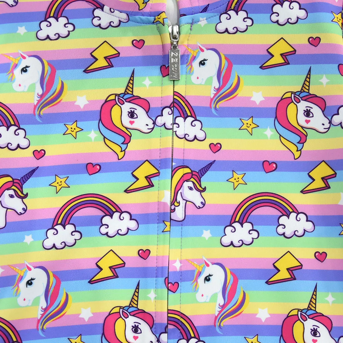 Zipper Rainbow Unicorn Jacket
