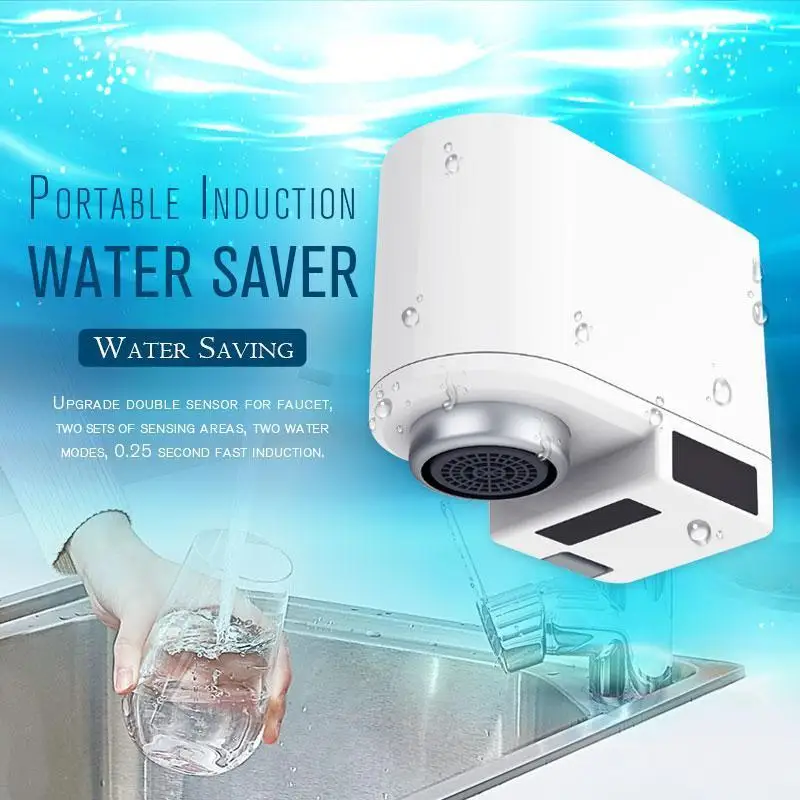 

Portable Induction Water Saver Automatic Water Saver Tap Smart Faucet Sensor Infrared Water Energy Device Kitchen Nozzle Tap