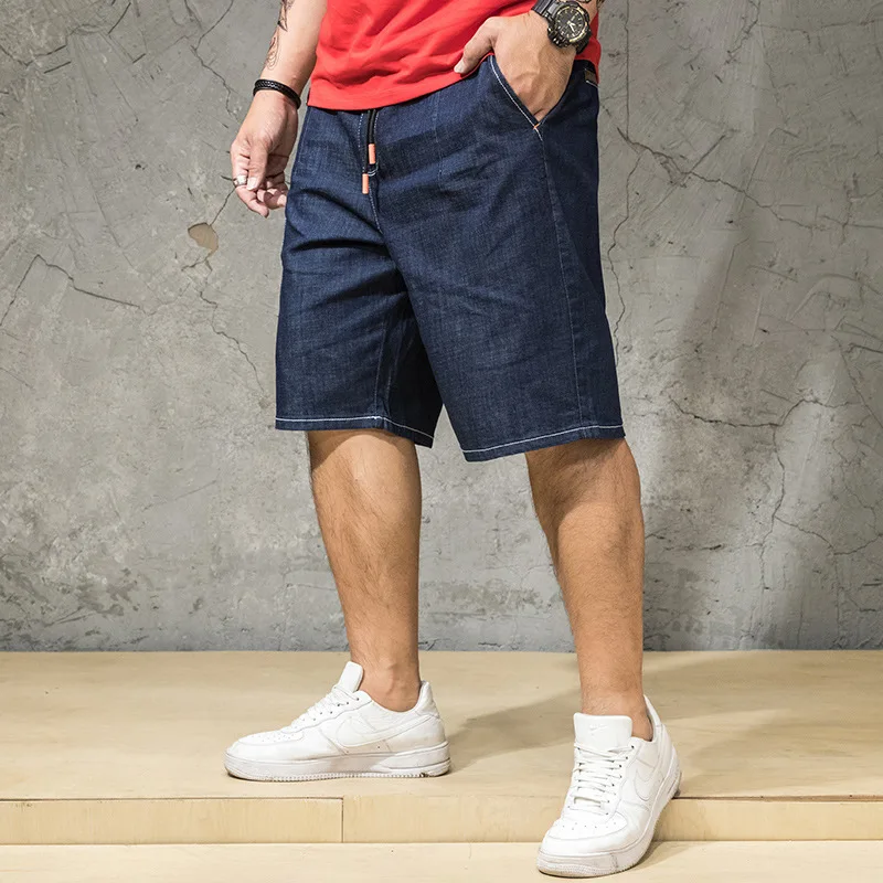 New Arrival Fashion Summer Men Extra Large Jeans Loose Trousers Full Length Casual High Quality Plus Size S -2XL 3XL 4XL 5XL 6XL | Мужская