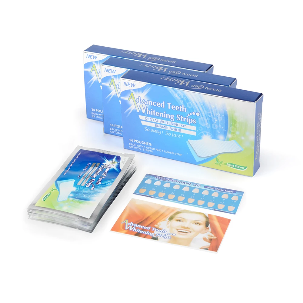 FDA&CE Approved Best No Sensitive Bleaching Gel Advanced Teeth Whitening Strips