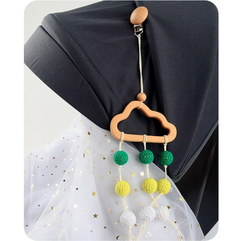 Baby Strollers expensive Wooden Baby Stroller Clip Toys Baby Gym Pendants Pacifier Clips Baby Pram Bed Bell Mobile Rattles Silicone Beads Teething Toys Baby Strollers expensive