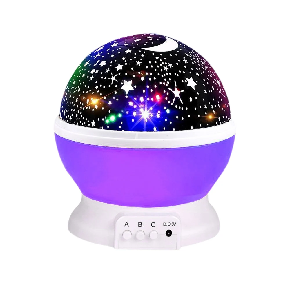  BRELONG 3 Colors LED Rotating Projector Starry Sky Night Lamp Romantic Projection Light Moon Sky Ro - 4000067649333