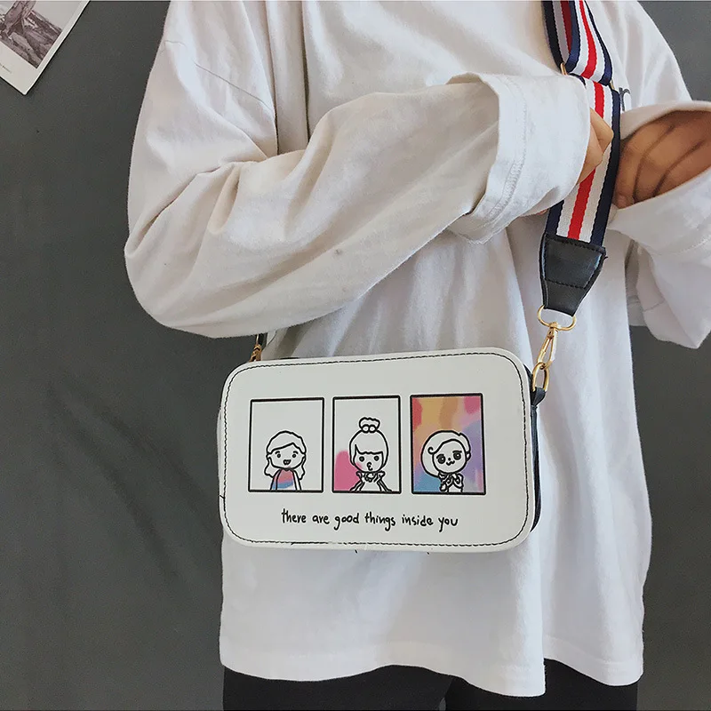 

WOMEN'S Bag Korean-style Shoulder Bag 2019 New Style Hip Hop Disco Dancing Square Sling Bag Simple Versatile Cute Shoulder Bag