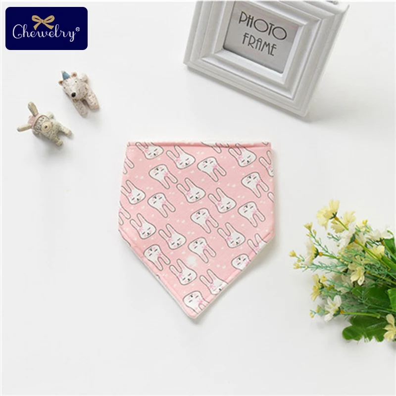 Thicker Pink bunny 1 предмет, детский хлопковый нагрудник, треугольное полотенце плюс кашемир, Осень-зима, для 0-12 месяцев, Товары для новорожденных, слюнявчик, полотенце, товары для кормления детей - Цвет: Thicker Pink bunny