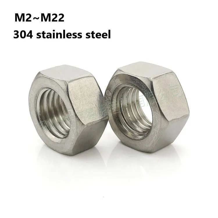 10 шт./304 нержавеющая сталь M2 ~ M24 DIN934 Шестигранная гайка. Болтовая гайка|Гайки| |