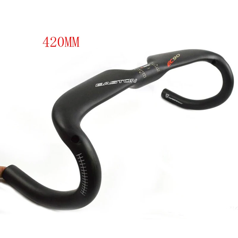 420mm EASTON EC90 дорожный велосипедный руль, аэро T800 высокий модуль из углеродного волокна, шоссейный руль Велосипеды части изгиб бар 31,8 мм матовый - Цвет: 420mm EASTON