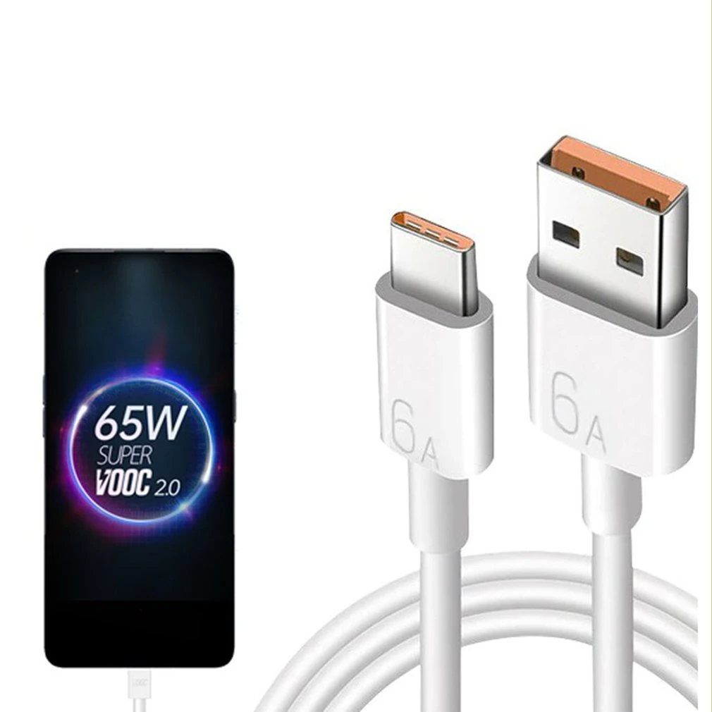 android c charger 6A USB Type c Cable For Huawei mate 40 P40 p30 pro Honor Fast Charging Cable 1M For Xiaomi Redmi Note 7 8 Pro 8A 6a Type-c Cable iphone charger adapter