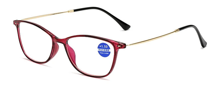 Овальные очки для чтения из нержавеющей стали для ног для женщин и мужчин TR90 синий свет блокирующие очки для дальнозоркости лупа+ 1,0+ 1,5 до+ 4,0
