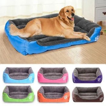 

Large Pet Cat Dog Bed 8Colors Warm Cozy Dog House Soft Fleece Nest Dog Baskets House Mat Autumn Winter Waterproof Kennel