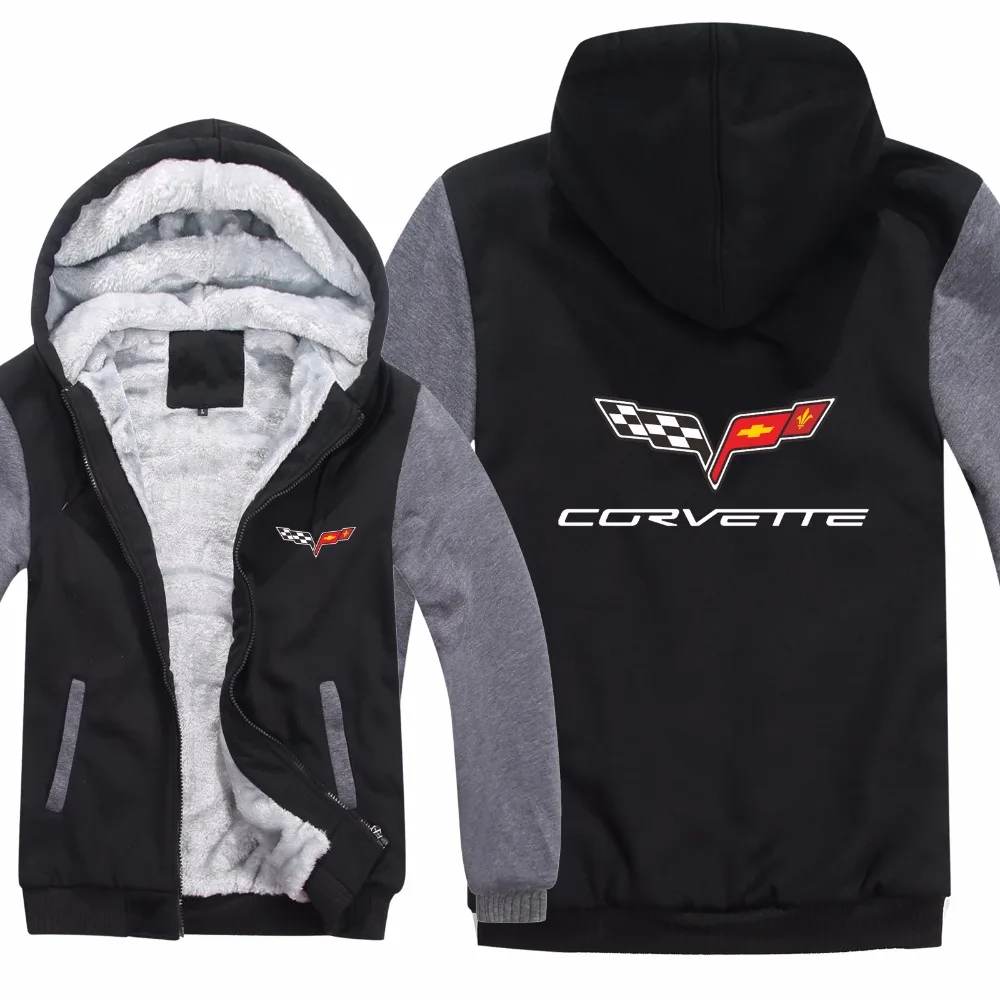 Chevrolet corvette толстовки куртка зимняя мужская повседневная шерстяная подкладка флисовая chevrolet corvette толстовки с капюшоном