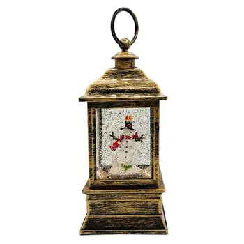 

1pc Exquisite Lamp Christmas Decorative Light Snowman Lantern Atmosphere Lamp