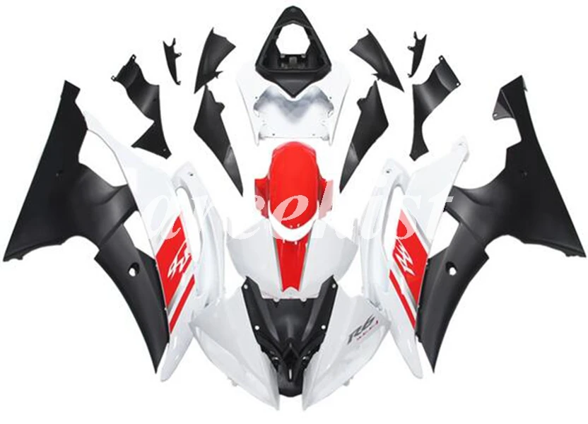 4 бесплатные подарки литьевая Форма ABS обтекатели комплект подходит для YAMAHA YZF-R6 2008- 08 09 10 11 12 13 14 15 16 Набор Белый