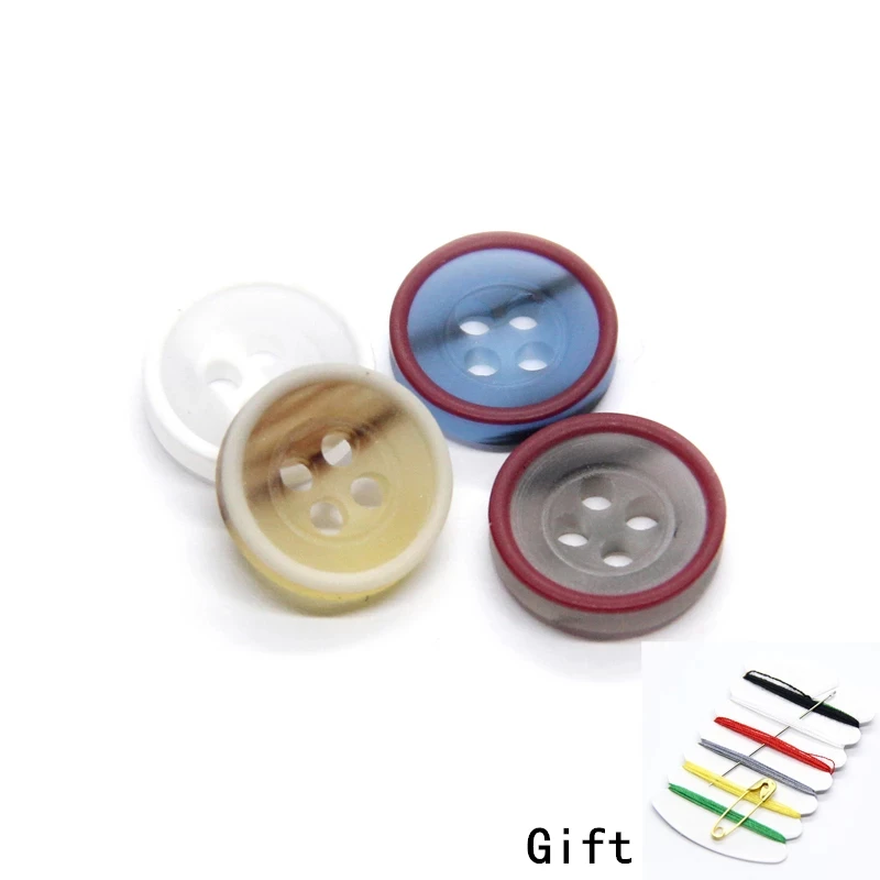 

4 Holes 9-11mm Sewing Shirt Buttons For Clothing Tops Skirt Colorful Decorative Buttons Handmade DIY Accessories Wholesale