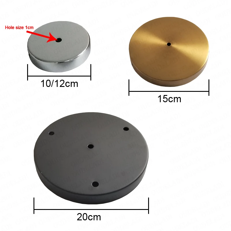 Decorative Lights LED Lights LED Lamp Base Ceiling Lamp Bracket Pendant Light Hook Dia10/12/15/20cm Gold Brass Ceiling Plate Wall Sconce Mount LED Base Vintage Pendant Lamp Disc Base Ceiling Canopy