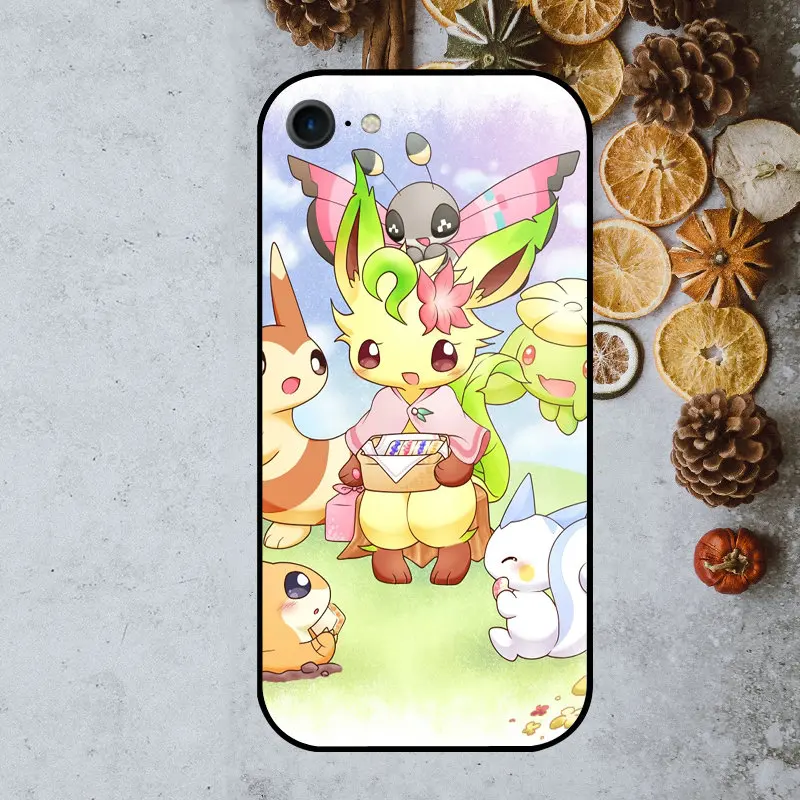 Tempered Glass Mobile Phone Cases Protector for iPhone 5 5S SE 7 6S 6 8 Plus X XR XS Max Coque Shell Pocket Monsters Pokemons