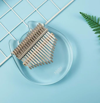 

17-key Kalimba Acrylic Thumb Piano 17-key Mbira transparent keyboard instrument tuning hammer guitar bag Kimi Calimba mini piano