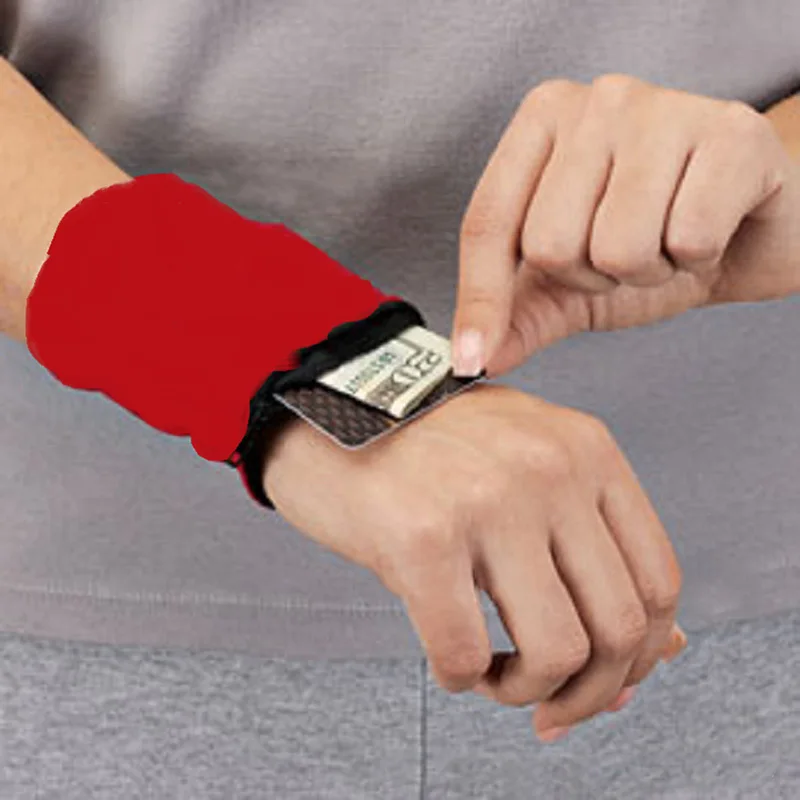 Hot Sale 1 PC Multifunctional Wrist Wallet Pouch Outdoor Running Cycling Wrist Band Wallet Safe Storage Wallets Zipper Wrap