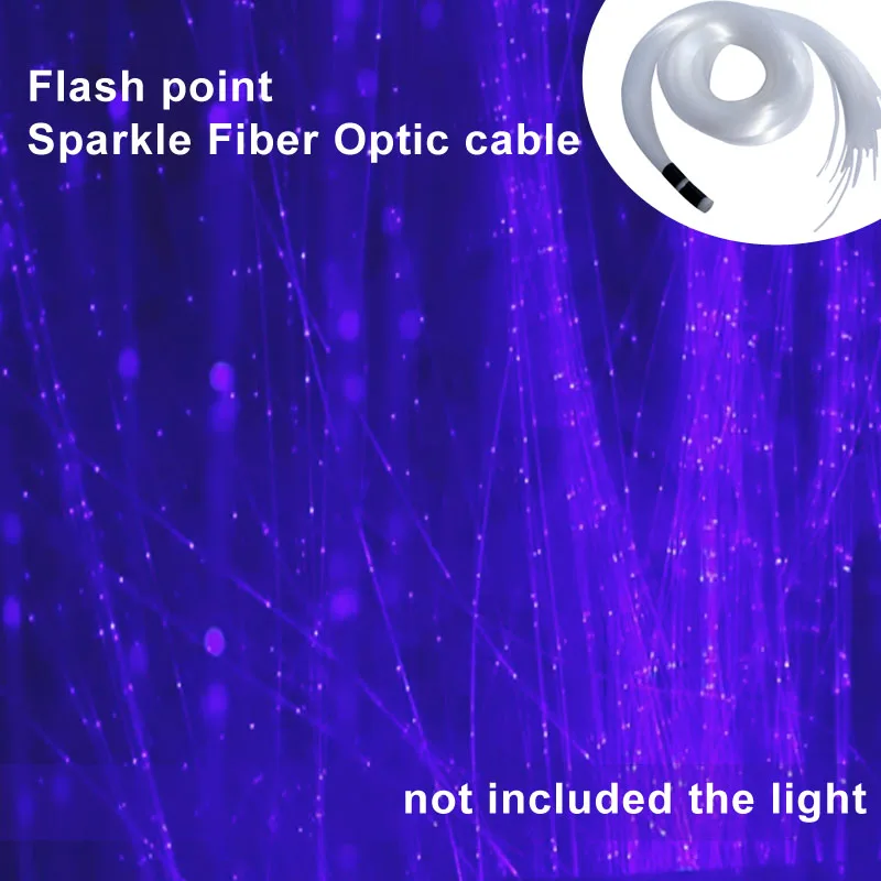 Jiskřit blesk bod PMMA plastový vlákno optic kabel 0.75mm*50pcs~300pcs pro LED lehký motor strana špičaté strom  vodopád záclona
