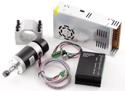 

CNC 400W Brushless Spindle Motor ER11 & Mach3 PWM speed controller & Mount + PSU