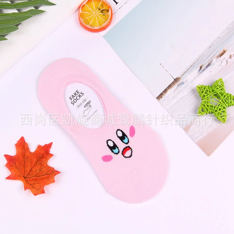 5 Носки с принтом аниме Kumamon Trotting Hamtaro Tonari no Totoro, весенне-летние женские хлопковые носки, повседневные, невидимые, Нескользящие - Цвет: 5