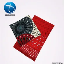 LIULANZHI Африканские Восковые кружевные ткани дизайн настоящий Анкара воск и удар нигерийские кружева вуаль ткань для платья ML8WR30-ML8WR44
