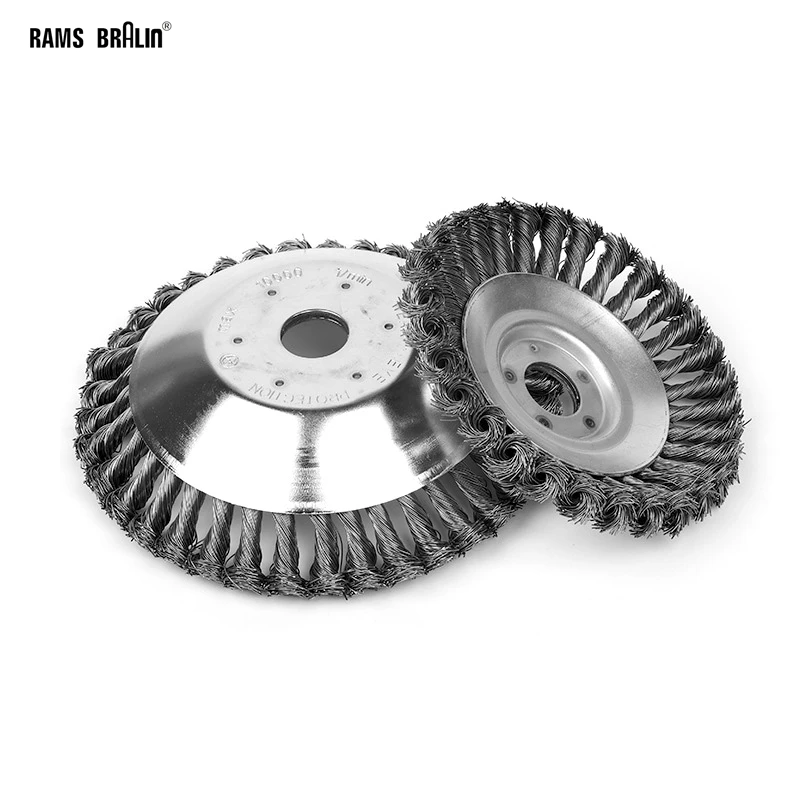 

150 мм/200 мм узел Стальная проволока колеса чаша кисти газонокосилка абразивный шлифовальный круг