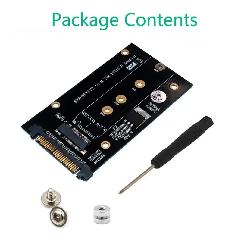 SFF-8639 U2 до M.2 M ключ NVME SSD адаптер плата расширения для 2230 2242 2260 2280 M2 плата SSD адаптер - Цвет: Белый