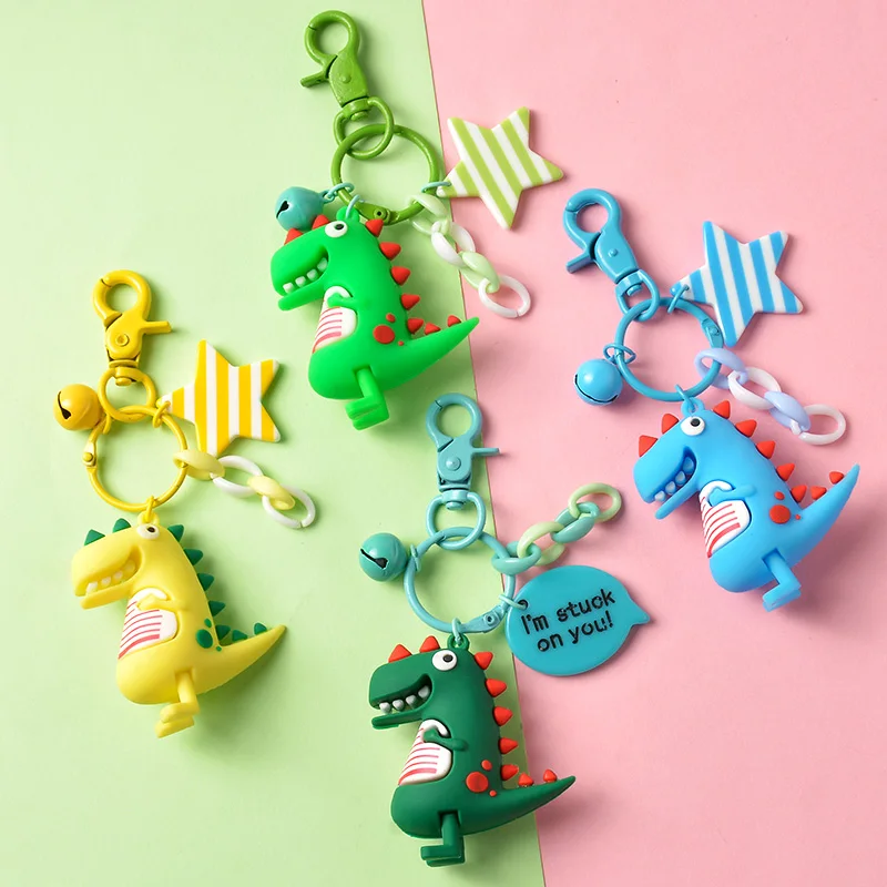 Новый мультфильм милый брелок динозавр для мужчин и женщин Шарм Подвесные
