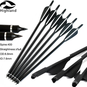 

6 / 12 PCS 16" 18" 20" 22" OD 8.8mm Hunting Archery Arrow 400 Carbon Arrows For Crossbows Boat Bow Arrows Shooting