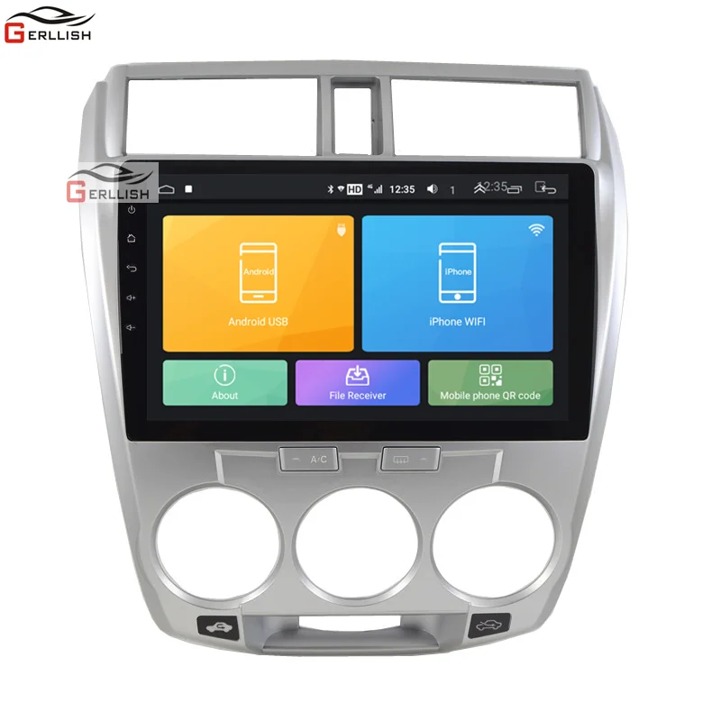 Авто радио 10," HD gps Android 8,1 для Honda City 2008-2013 авто AC с HD сенсорным экраном Поддержка резервной камеры