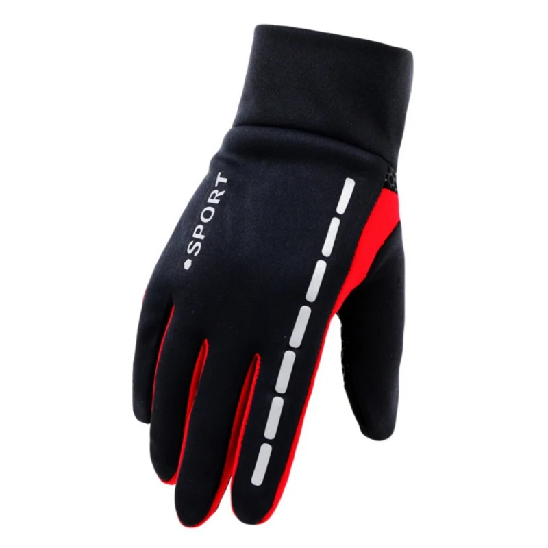 Мужские перчатки для велоспорта на открытом воздухе, противоскользящие флисовые перчатки с сенсорным экраном, ветрозащитные теплые перчатки для катания на лыжах и мотоцикле