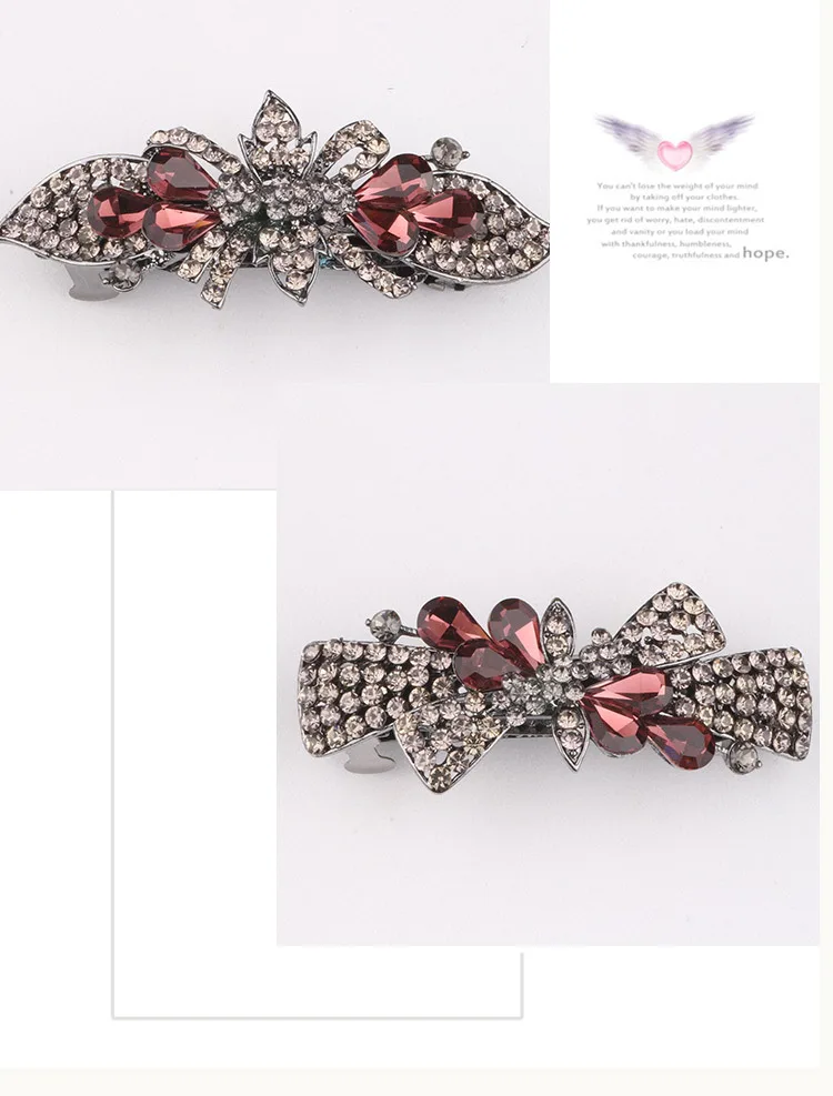 Barrettes South Korea Man-made Diamond Headdress Adult Elegant Headband Head Clip Large Size Spring Clip Tanabata Festival Gift