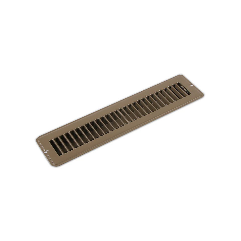 2" x 14" Brown Floor Air Register Floor Diffuser with Holes for RV and Home