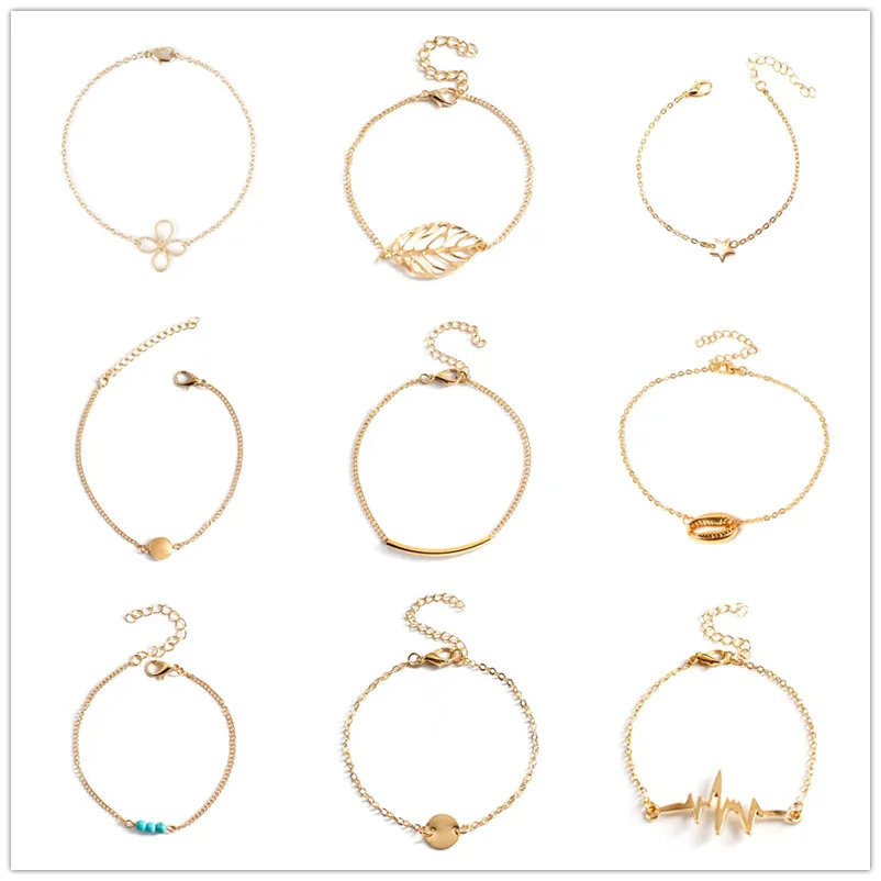 Personality Women Bracelet Long Strip Metal Charm Female simple Chain Geometric Gold/Silver Color Jewelry Gifts | Украшения и