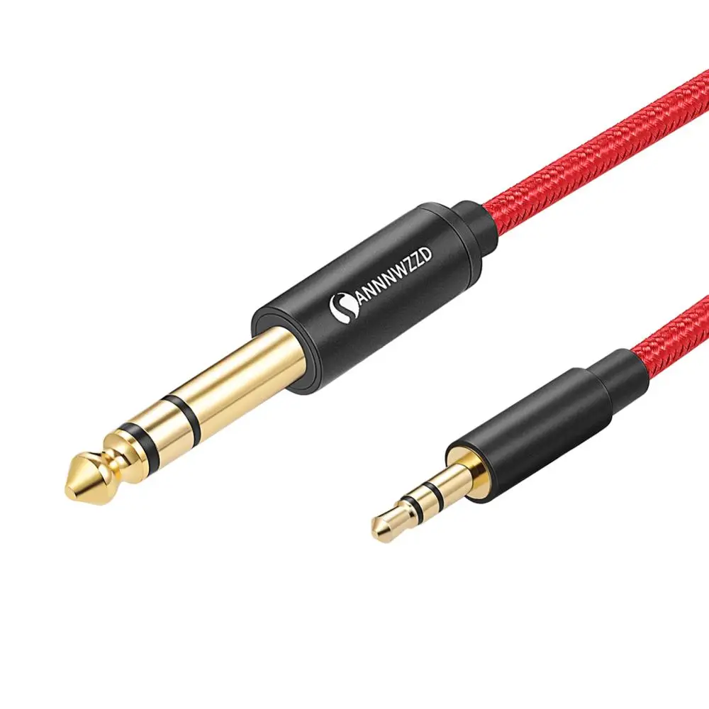 

3.5mm to 6.35mm Audio Adapter Auxiliary Cable For Cellphone Computer Amplifier Speakers 3.5 Jack To 6.5 Jack Male Audio Cable