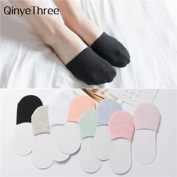 

Beautiful ladies front half socks women's fashion summer invisible sokken Anti-friction no-slip short sox for high-heeled shoes