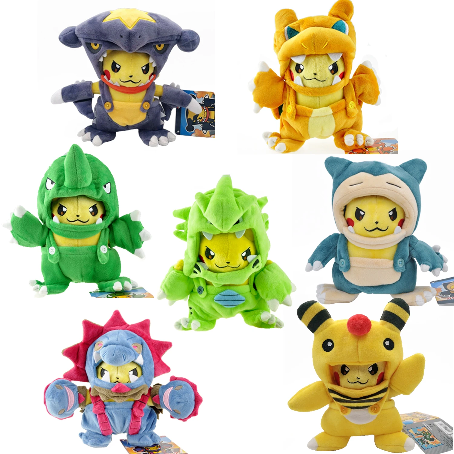 25CM 7 Styles Anime Cosplay Hydreigon Tyranitar Charizard Snorlax Peluche Plush Stuffed Toy Christmas Gift For Children