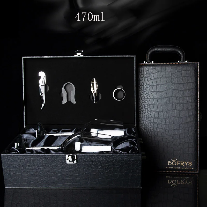 1set 470ml 2 шт./компл. роскошный винный шкаф со стеклянными алмазами с украшением в виде кристаллов бокал пивной бокал для шампанского модные графин для вечерние свадебные подарки - Цвет: 1set 470ml