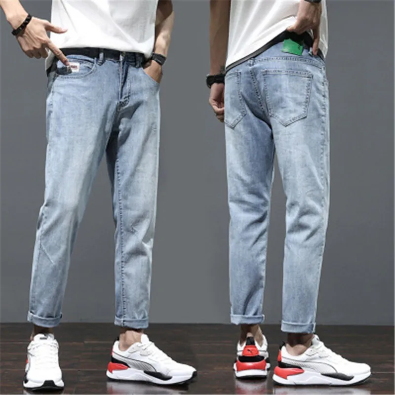 

New Loose Men Jeans Male Trousers Simple light-colored High Quality Cozy All-match Students Daily Casual Straight Denim Pants