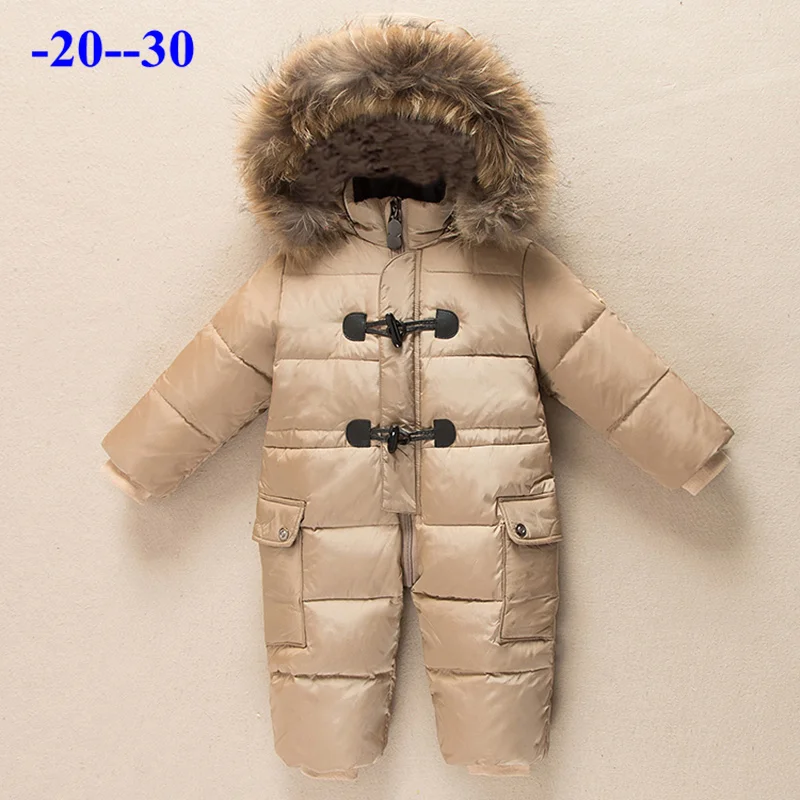 

Russian winter new born baby clothes 90% duck down jacket for girls coats winter Park for infant boy snowsuit snow wear romper