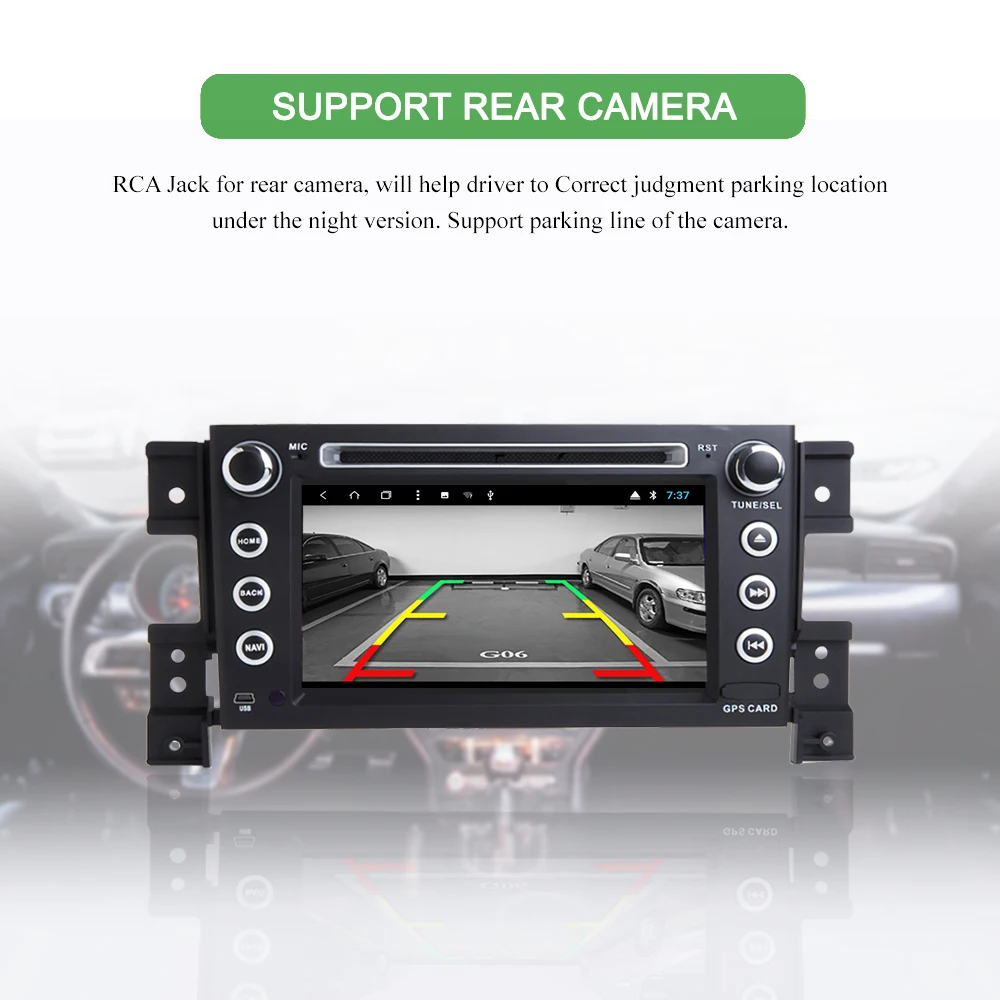 Discount Bonroad 7"2Din Android 9.0 Car dvd For suzuki grand vitara 2007-2013 Stereo gps navigation car radio USB audio video player 6