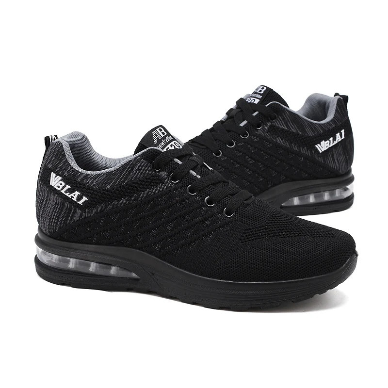 Leisure Mesh Sports Shoes Men New Fashion 2020 Spring Autumn Shallow Air Cushion Flat Shoes Male Casual Black Flats Men Sneakers