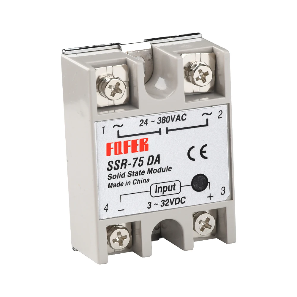 

Solid State Relay SSR-50DA SSR-60DA SSR-70DA SSR-100DA DC-AC 3-32V 24-380V SSR 50DA 60DA 70DA 100DA 50/60/70/100A Relay Module