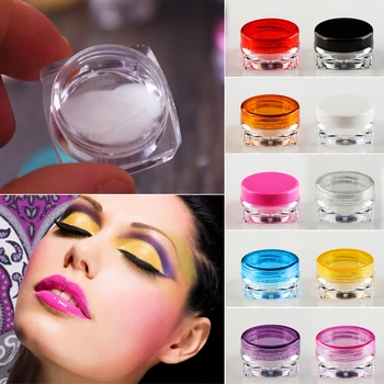 

50Pcs/set Empty Cosmetic spice Jars Pot Clear Bottle Box Small Makeup Powder Sample Eyeshadow Cream Lip Balm storage container