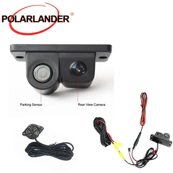 

New 2 in 1 LCD Car SUV Reverse Parking Radar & Rear View Backup Camera Kit Auto Rear View Camera