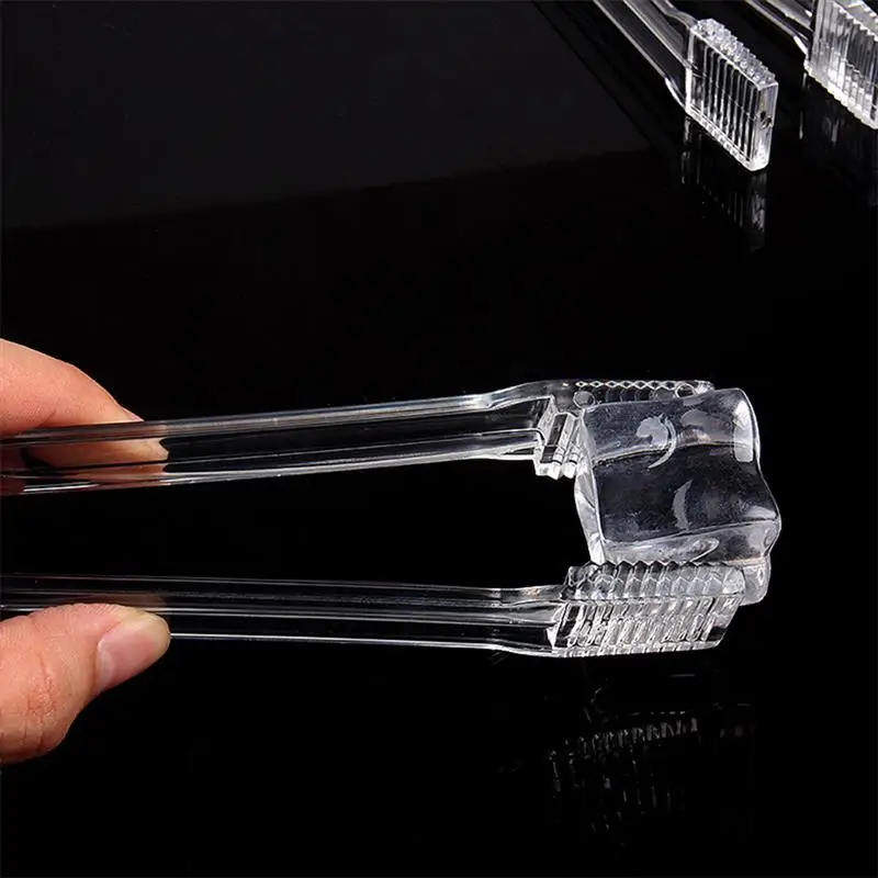 Transparent Ice Tongs Acrylic Food Clip Serving Tongs for Wedding Catering Events Home Banquet Party Bar