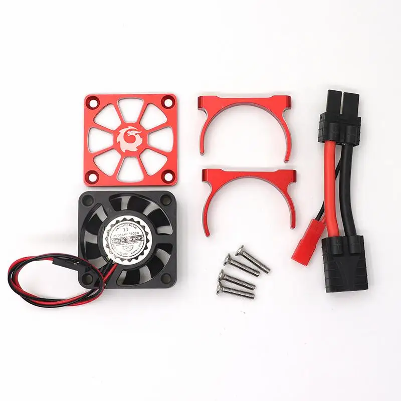 

RC model accessories electric car brushless carbon brush motor radiator cover+cooling fan for SCXI10 RC4WD RC car 540 550 TRX-4
