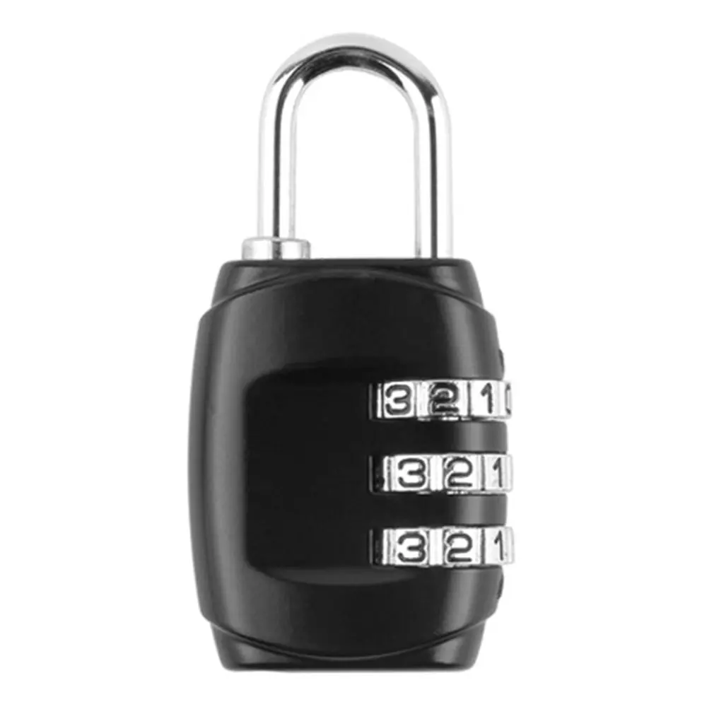 

3 Dial Digit Password Combination Padlock Suitcase Luggage Metal Code Lock Mini Coded Keyed Anti-Theft Locks Weather Proof