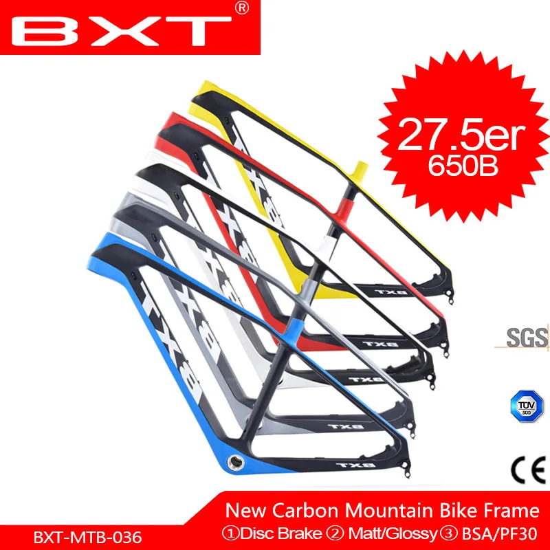 BXT рама для горного велосипеда 27 5 er полностью углеродистая оси mtb 650B bicicleta