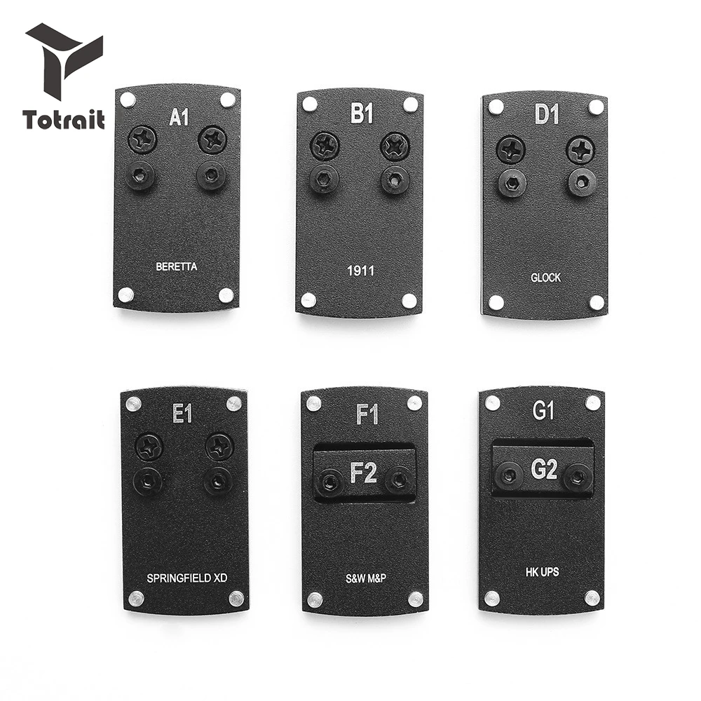 

TOtrait Micro Reflex Red Dot Sight Mount Base Adapter Plate for Hunting Glock Colt 1911 Beretta HK USP Springfield XD S&W